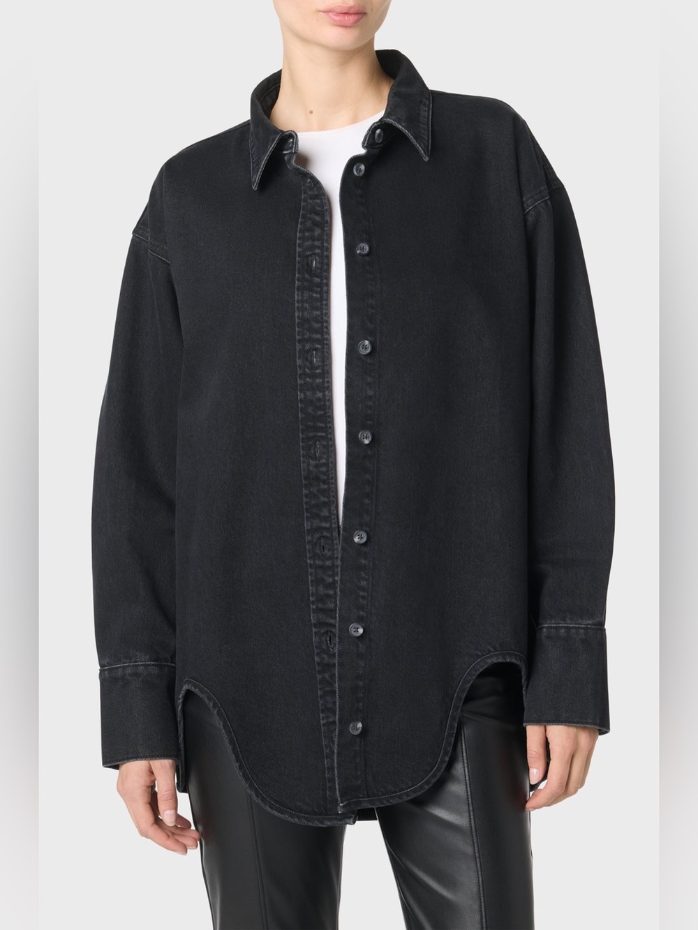 NWT Hudson Jeans Black Denim Shirt